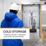 Red PVC Palm Winter Gloves - Size Medium