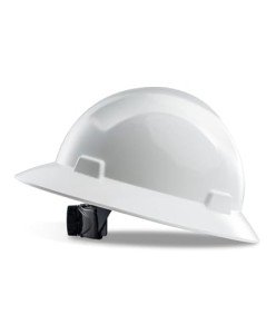 Pacific PPE White Hard Hat with Adjustable Suspension