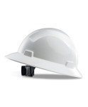 Pacific PPE White Hard Hat with Adjustable Suspension