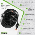 Green Devil Safety Helmet with Ventilation and Adjustable Fit