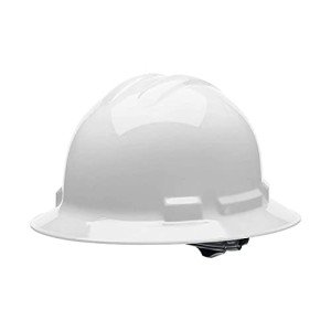 White Full Brim Hard Hat - OSHA/ANSI Compliant