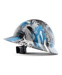 Full Brim Safety Helmet, OSHA Approved, Blue