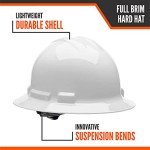 White Full Brim Hard Hat - OSHA/ANSI Compliant