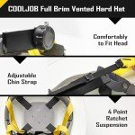 COOLJOB OSHA Approved Full Brim Hard Hat