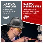 Acerpal Adjustable Full Brim Hard Hat - Black Matte