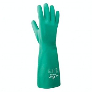 SHOWA 727-09 Chemical Resistant Nitrile Gloves, Large