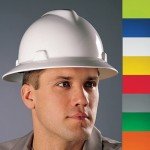 MSA V-Gard Full-Brim Hard Hat with 4-Point Harness