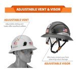 Full-Brim Hard Hat with Face Shield and Ratchet