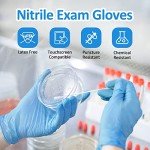 Blue Disposable Nitrile Exam Gloves - 100 Count