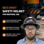Full-Brim Hard Hat with Face Shield and Ratchet