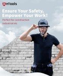 AnTools Black Full Brim Hard Hat, OSHA Approved