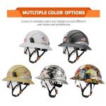 Full-Brim Hard Hat with Face Shield and Ratchet