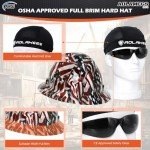 USA Flag Pattern Hard Hat with Liner & Visor