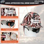 USA Flag Pattern Hard Hat with Liner & Visor