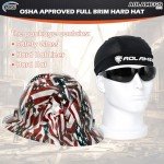 USA Flag Pattern Hard Hat with Liner & Visor