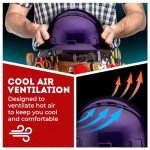 Purple Carbon Fiber Vented OSHA Hard Hat
