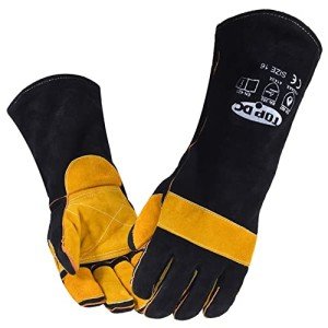 TOPDC 16-Inch Leather Welding Gloves for Safety