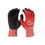 MILWAUKEE Cut-Resistant Dipped Gloves, Large