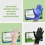Heavy-Duty Orange Nitrile Gloves - 100 Count