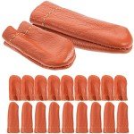 20 Pack Leather Finger Protectors for Crafting