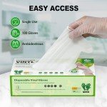 SWIFTLITE Disposable Vinyl Gloves - Food Safe, Large