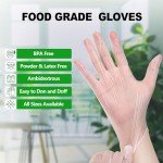 SWIFTLITE Disposable Vinyl Gloves - Food Safe, Large