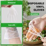 SWIFTLITE Disposable Vinyl Gloves - Food Safe, Large