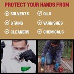 Industrial Strength Neoprene Chemical Resistant Gloves (2 Pairs)