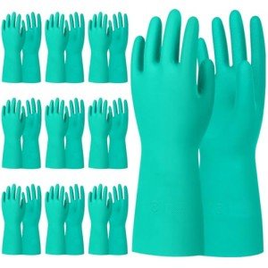 Beieverluck Heavy-Duty Chemical Resistant Rubber Gloves