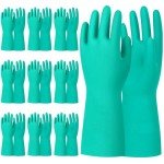 Beieverluck Heavy-Duty Chemical Resistant Rubber Gloves