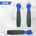 28" Chemical Resistant Rubber Gloves - Reusable