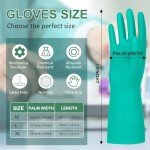 Beieverluck Heavy-Duty Chemical Resistant Rubber Gloves