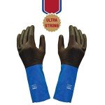 Industrial Strength Neoprene Chemical Resistant Gloves (2 Pairs)