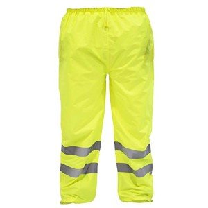 High-Visibility Reflective Safety Rain Pants (L)