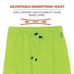 Ergodyne Hi-Vis Rain Pants, Black Bottom, Large