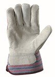 Men's Heavy Duty Leather Work Gloves - 2 Pairs