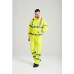 Hi-Vis Waterproof Reflective Rain Pants - Yellow Medium