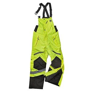 High Visibility Insulated Thermal Bib Overalls - Lime