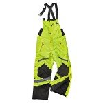 High Visibility Insulated Thermal Bib Overalls - Lime
