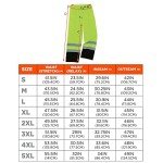Ergodyne Hi-Vis Rain Pants, Black Bottom, Large