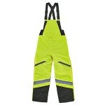 High Visibility Insulated Thermal Bib Overalls - Lime