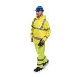 Hi-Vis Waterproof Reflective Rain Pants - Yellow Medium