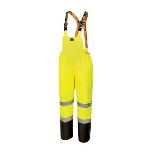 Hi-Vis Waterproof Bib Pants for Men - Reflective Safety