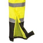 Hi-Vis Waterproof Bib Pants for Men - Reflective Safety