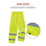 Hi-Vis Lightweight Rain Pants - Lime, Small