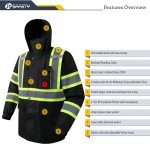 Hi-Vis Waterproof Safety Rain Jacket and Pants