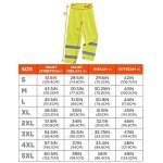 Hi-Vis Lightweight Rain Pants - Lime, Small