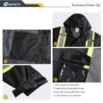 Hi-Vis Waterproof Safety Rain Jacket and Pants