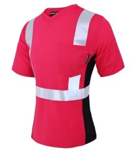 High Visibility Women's Safety T-Shirt - Pink XS