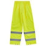 Hi-Vis Lightweight Rain Pants - Lime, Small